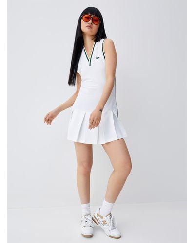 Lacoste Striped Bands Tennis Dress - White