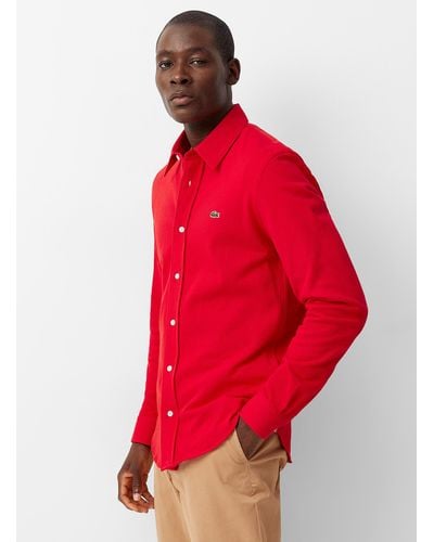 Lacoste Piqué Shirt Slim Fit - Red