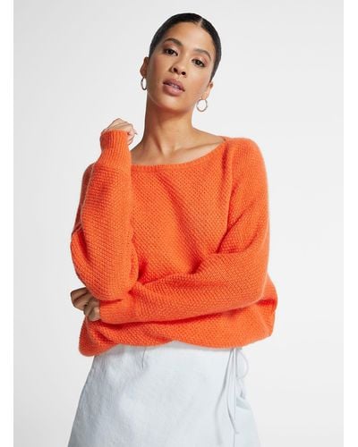 FRNCH Sylvie Touch Of Wool Colourful Sweater - Orange