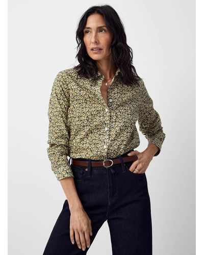Contemporaine Silky Blooming Shirt Made With Liberty Fabric - Multicolor