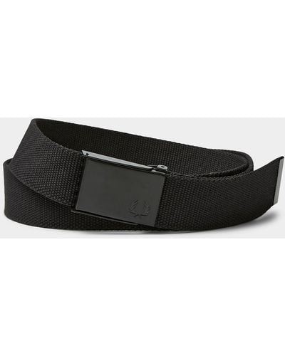 Fred Perry Woven Strap Belt - Black