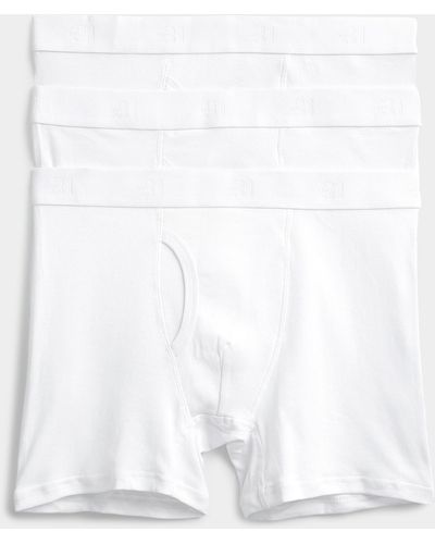 Le 31 Solid Organic Cotton Boxer Briefs 2 - White