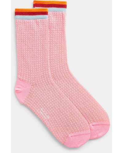 Paul Smith Triple Line Scale Sock - Pink