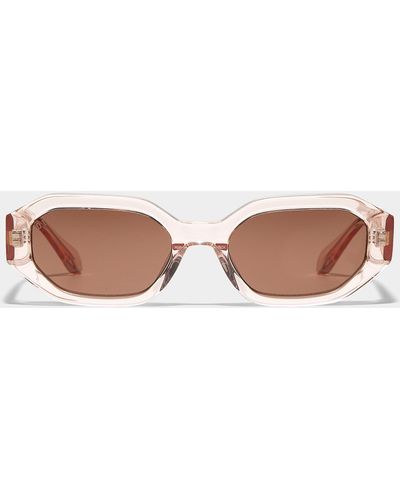 DIFF Allegra Angular Sunglasses - Brown