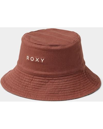 Roxy Summer Flower Reversible Bucket Hat - Brown