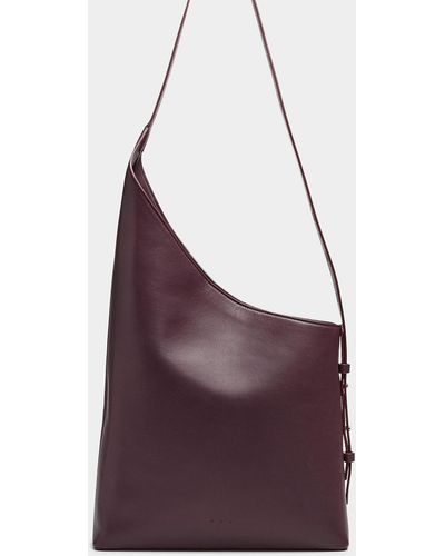 Aesther Ekme Asymmetrical Soft Leather Bag - Purple