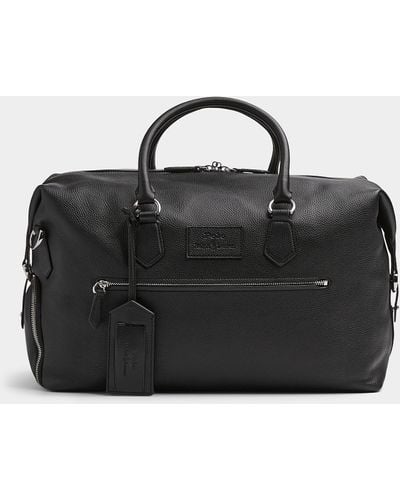 Polo Ralph Lauren Large Leather Emblem Weekend Bag - Black