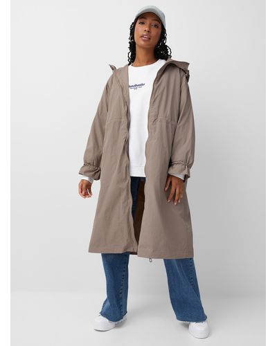 Only sally shop long nylon coat