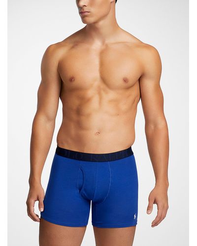 Polo Ralph Lauren Heathered Classic Boxer Brief - Blue
