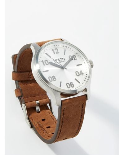 Nixon Patrol Leather Watch - Brown