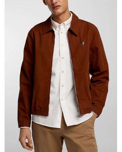 PS by Paul Smith Zebra Patch Bomber Jacket - Brown