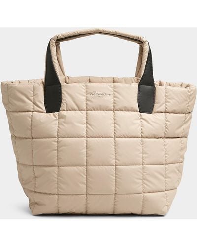 VEE COLLECTIVE Porter Quilted Tote - Natural