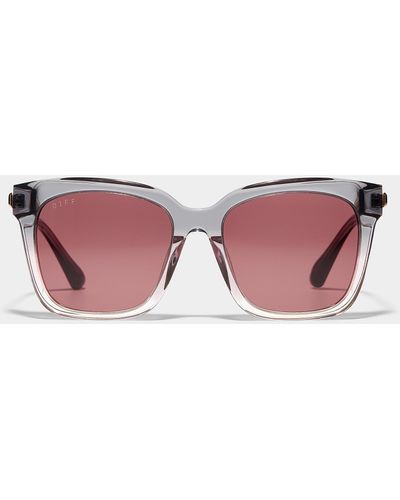 DIFF Bella Square Sunglasses - Pink