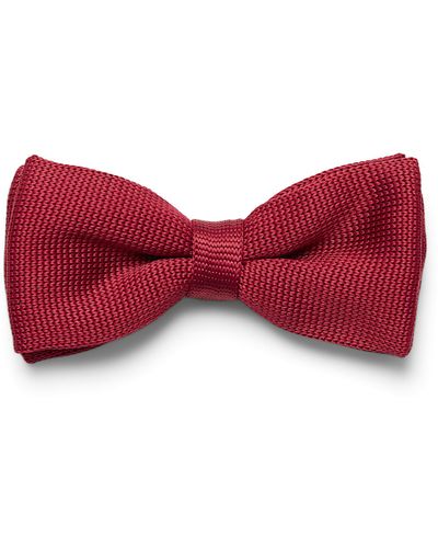 Le 31 Satiny Knit Bow Tie - Red