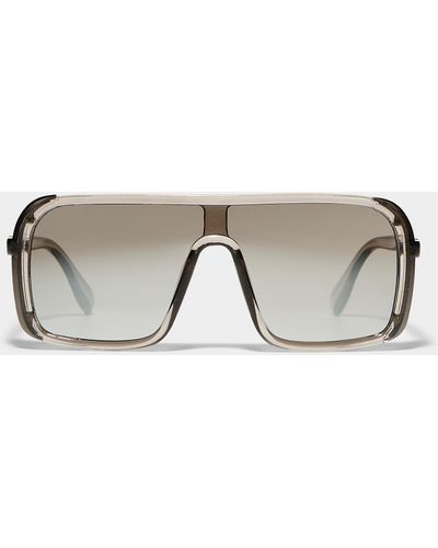 Le 31 Kash Aviator Shield Sunglasses - Gray