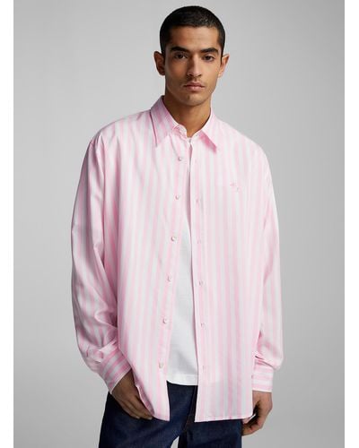 Acne Studios Rose Logo Lined Shirt - Pink
