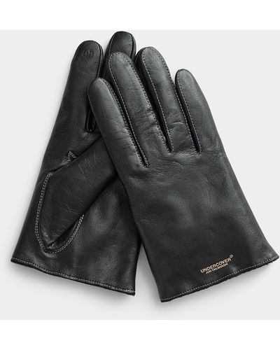 Undercover Topstitched Black Gloves