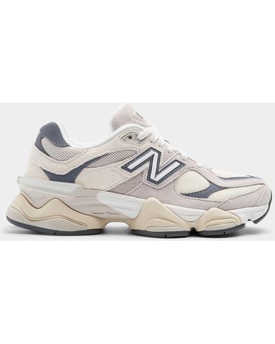 New Balance 9060 Gray And Beige Sneakers Women - White