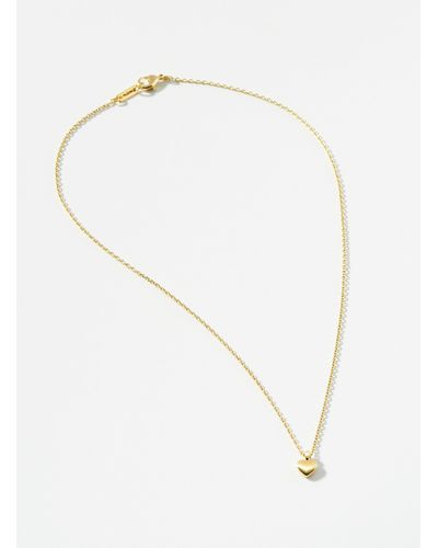 Pilgrim Small Gold Heart Chain - White