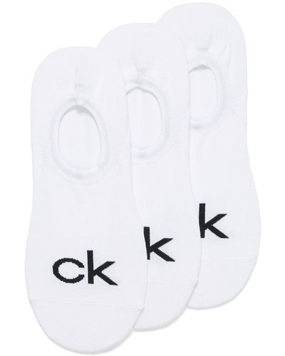Calvin Klein Logo Ped Sock 3 - White