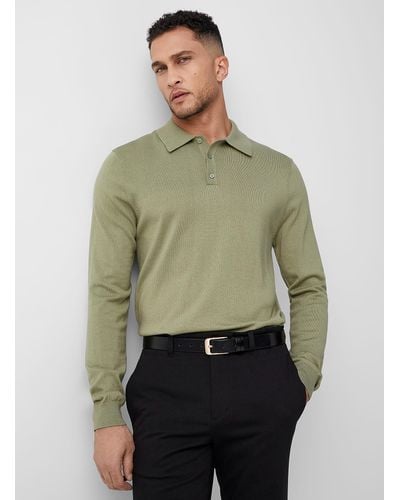 Le 31 Modal Touch Polo Sweater - Green