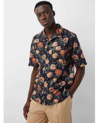 Le 31 Floral Camp Shirt Made With Liberty Fabric - Multicolour