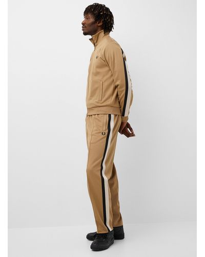 Fred Perry Stripe Appliqué Track Pant - White