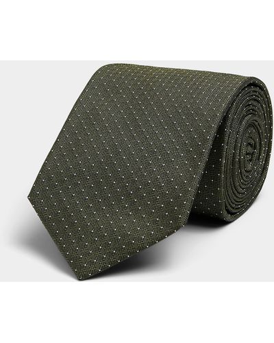 Tiger Of Sweden Jacquard Dot Pure Silk Tie - Green