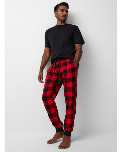 Le 31 Check Lounge sweatpants - Red