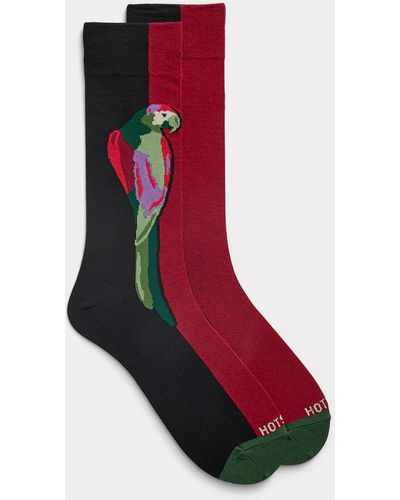 Hot Sox Parrot Two - Red