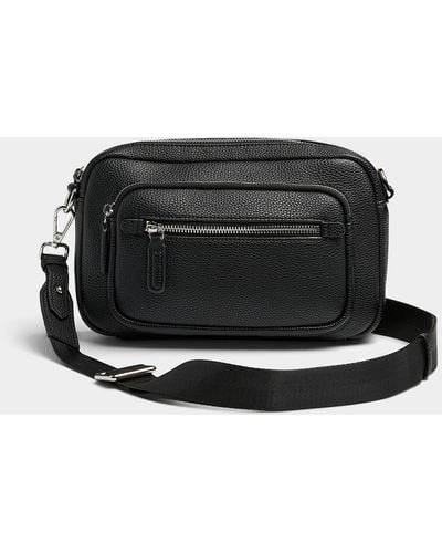 Le 31 Grained Leather Rectangular Shoulder Bag - Black