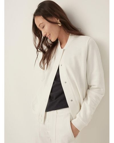 Contemporaine French Terry Bomber Jacket Contains Circulose - Natural