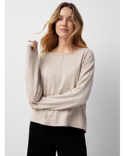 Part Two Desire Touch Of Cashmere Speckled Sweater - Natural