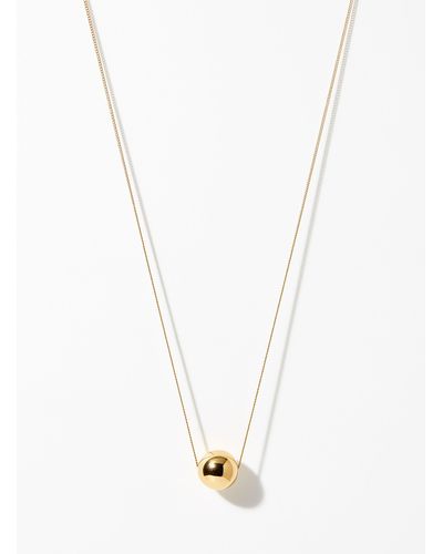 Jenny Bird Aurora Golden Sphere Necklace - White