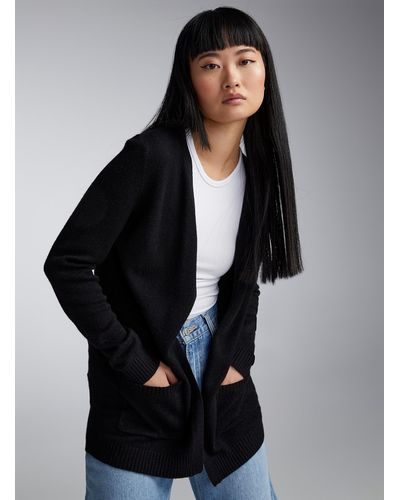 ONLY Patch Pocket Open Cardigan - Black