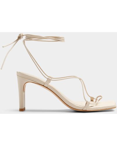 Alohas Bellini Heeled Laced Sandals Women - Natural