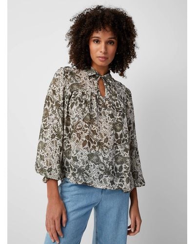 Part Two Opulent Nature Airy Blouse - Grey