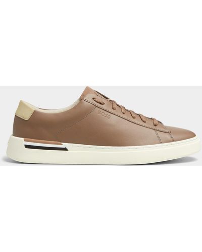 BOSS Taupe Clint Court Sneakers Men - Brown
