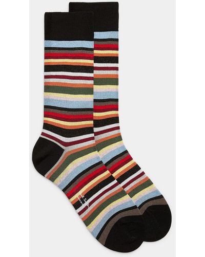 Paul Smith Candy Stripe Sock - Black