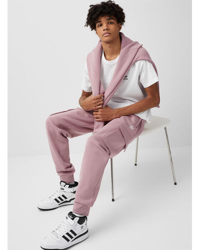 adidas Originals Fleece Cargo sweatpants Tapered Slim Fit - Pink
