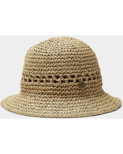 Rip Curl Openwork Straw Cloche - Natural