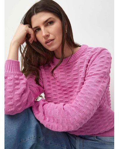 B.Young Embossed Bubbles Sweater - Pink