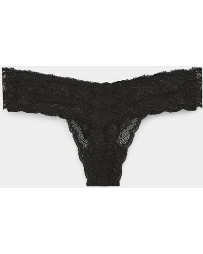 Cosabella Lace And Scallops Thong - Black