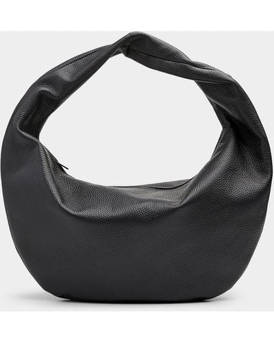 Flattered Alva Leather Xl Hobo Bag - Black