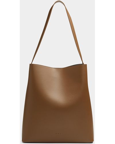 Aesther Ekme Oversized Leather Bucket Bag - Brown