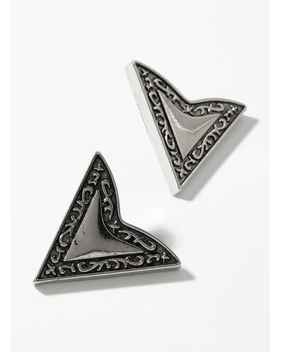 Le 31 Western Triangle Collar Pin - Metallic