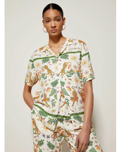 KUWALLA Exotic Patterns Flowy Shirt - Multicolor