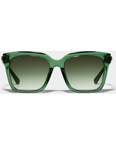 DIFF Bella Square Sunglasses - Green