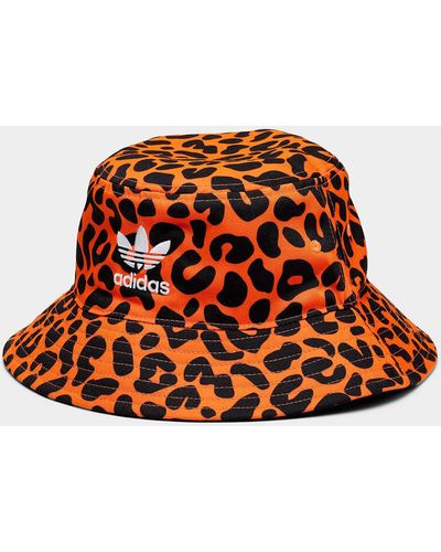 adidas Originals Orange Leopard Reversible Bucket Hat
