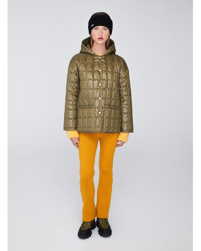 Quartz Co. Emily Oversized Lightweight Puffer Jacket - Yellow